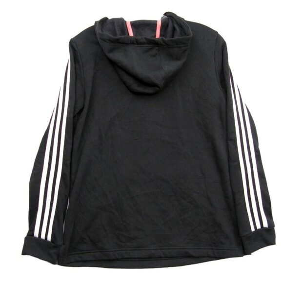 Adidas Hoodie Black Hooded Pouch Pocket Pullover Sweater Jacket Women's Small S - Picture 7 of 8